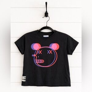 nununu Black Tee with Colorful Graphic